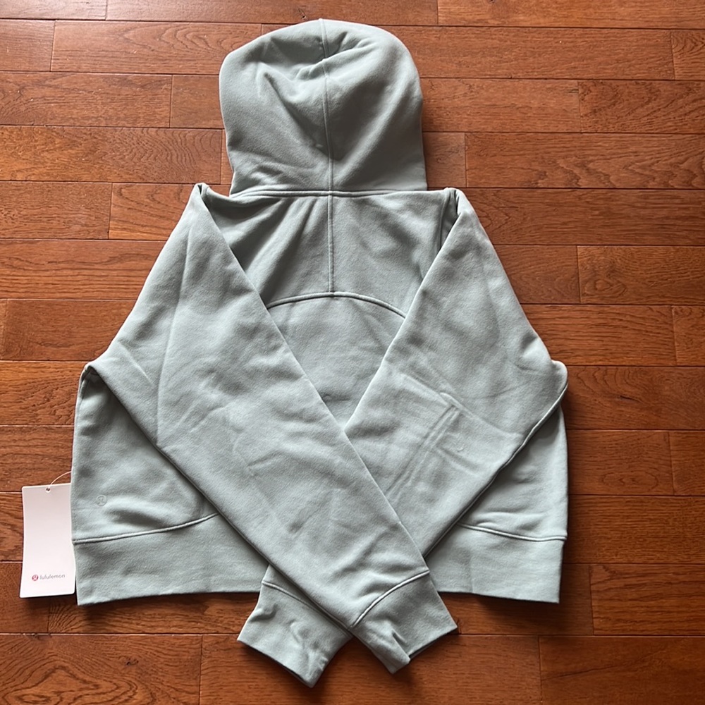 💙LULULEMON LOUNGEFUL CROPPED HOODIE/JACKET-SILVER BLUE-14💙 - Picture 5 of 13